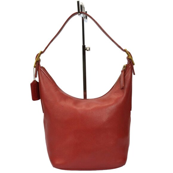 Vintage Coach Red Legacy Glove Tanned leather Shoulder Bag 9823 - Picture 10 of 15